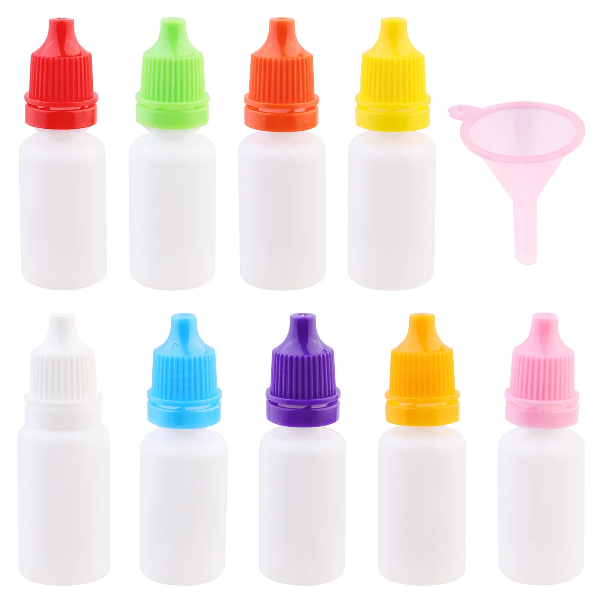 

10 Ml Plastic Containers Eye Drops Bottle Dropper Bottles Caps Squeezable Liquid Essential Oil Eyedrops Funnel Small