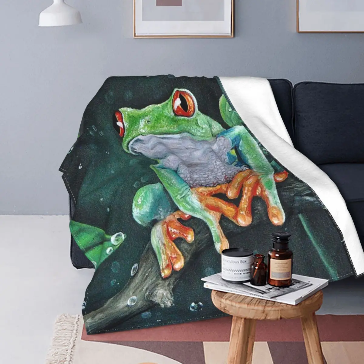 

Одеяла с рисунком лягушки, флисовые дышащие мягкие покрывала с милыми животными, для дома, дивана, покрывало для весны и осени