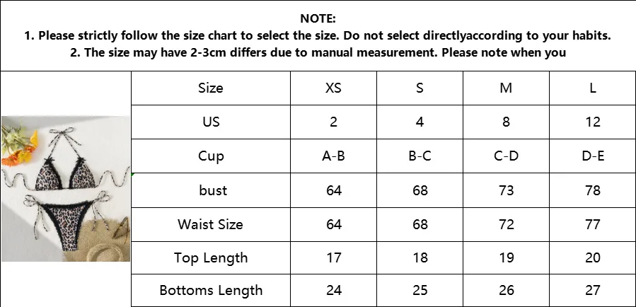 Женский разделенный комплект бикини с леопардовым принтом и кружевной каймой