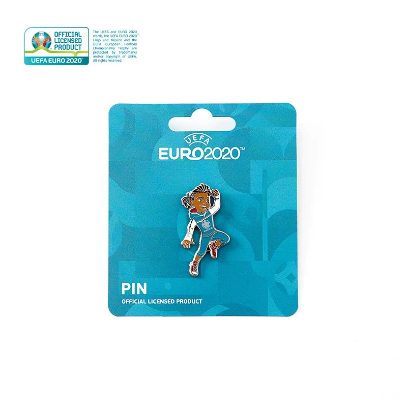 

Anti counterfeit genuine 2021 European Cup mascot badge Brooch skillzy victory
