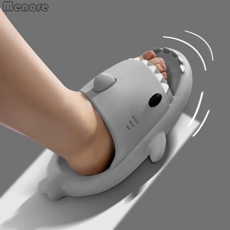 

New Eva Summer Women Slippers Cute Catroon Shark Shape Slides Outdoor Home Bathroom Women Shoes Flip Flops Men Couples Sandals
