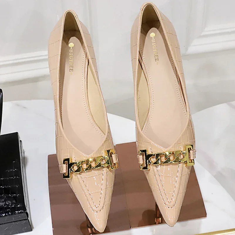 Женские туфли-лодочки из змеиной кожи на высоком каблуке 4 5 см