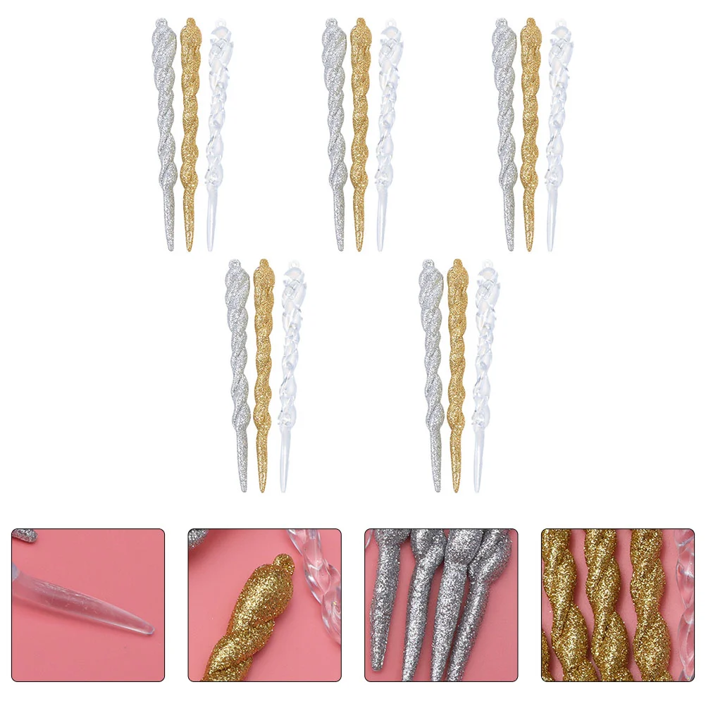 

30pcs Decorative Delicate Fine Safe Icicle Pendants Icicle Decors for Home Party