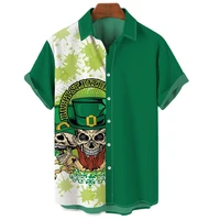 2022 brand clover shirt lightweight and breathable hawaiian shirts men casual tops beach short sleeve summer lapel shirts 5xl
