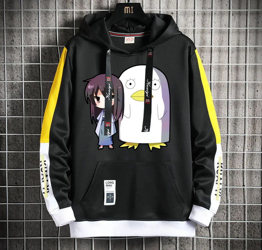 

Мужская/Женская толстовка аниме гинтама, популярный пуловер с капюшоном в стиле Харадзюку, уличная одежда, повседневная куртка из двух частей