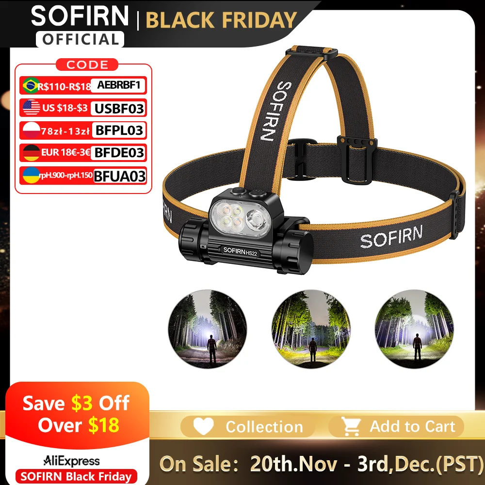 

Sofirn HS22 налобный фонарь