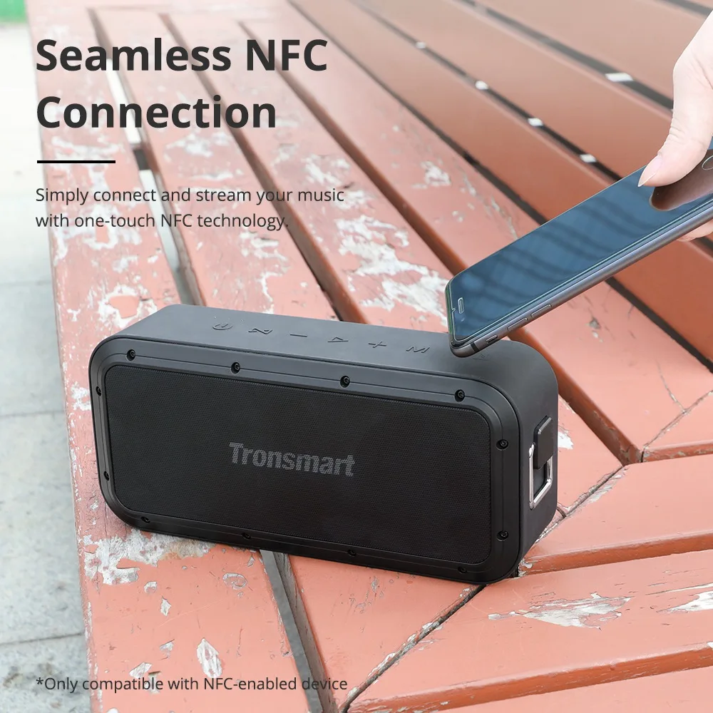 Портативный Bluetooth-динамик Tronsmart Force Pro 60 Вт IPX7 водонепроницаемый поддержка
