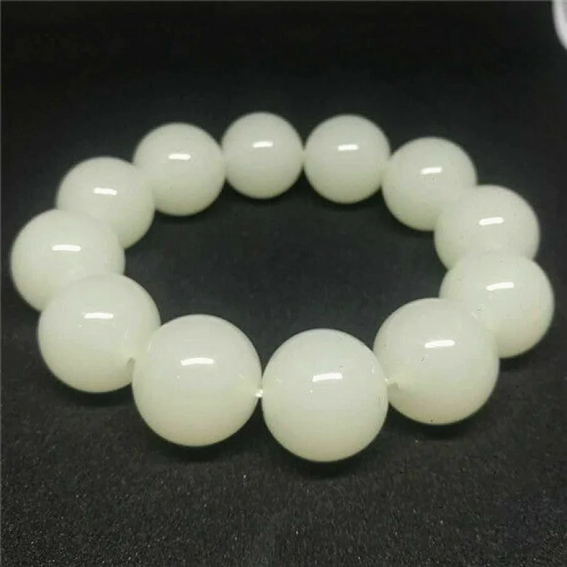 

Amulet New Natural jade Bracelet round Bead beads Bracelet Natural Stone