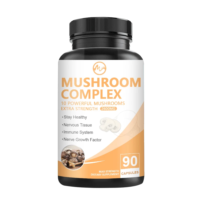 

Minch Mushroom Supplement Capsules 2600mg Enhances Immune System Energy Improve Cognitive Function Relieve Anxiety Turkey Tail