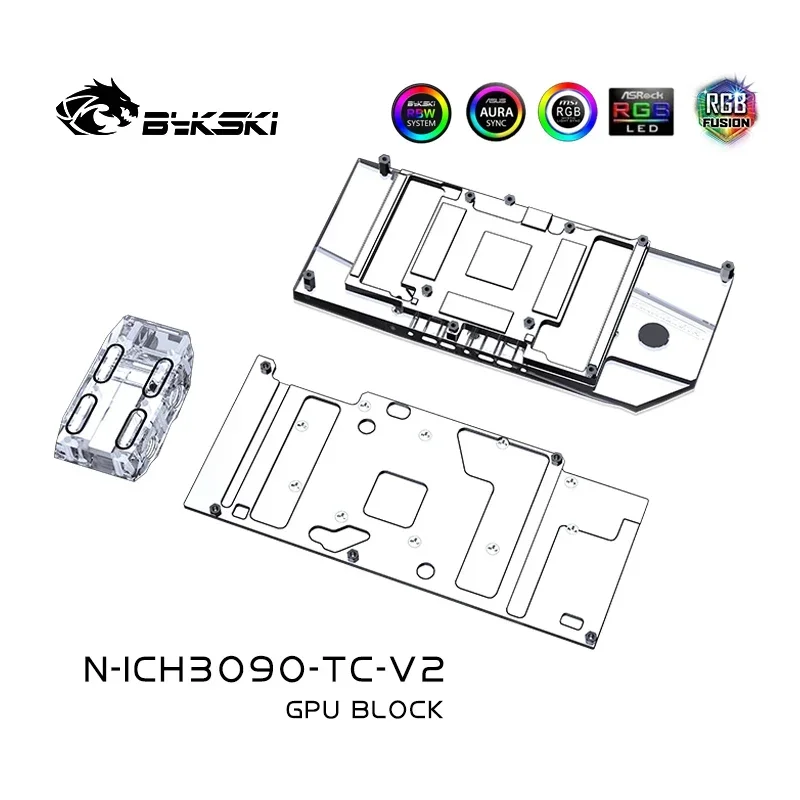 Водяной блок видеокарты Bykski для Inno3D ICHILL RTX 3080 3080ti 3090GPU активная задняя панель