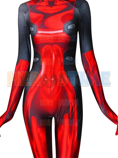 Женский костюм Дэдпула для косплея комбинезон женский супергероя из спандекса