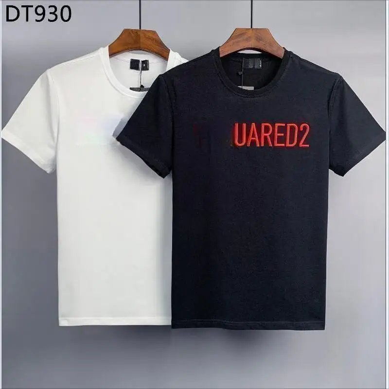 

Men's Summer Trendy Letter Embroidery Short Sleeve T-Shirt Casual Top Tees DT930