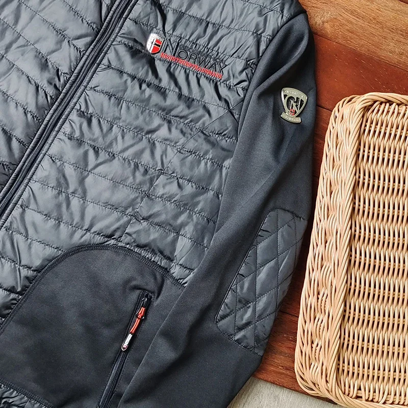 Мужская уличная повседневная спортивная хлопковая куртка с воротником-стойкой