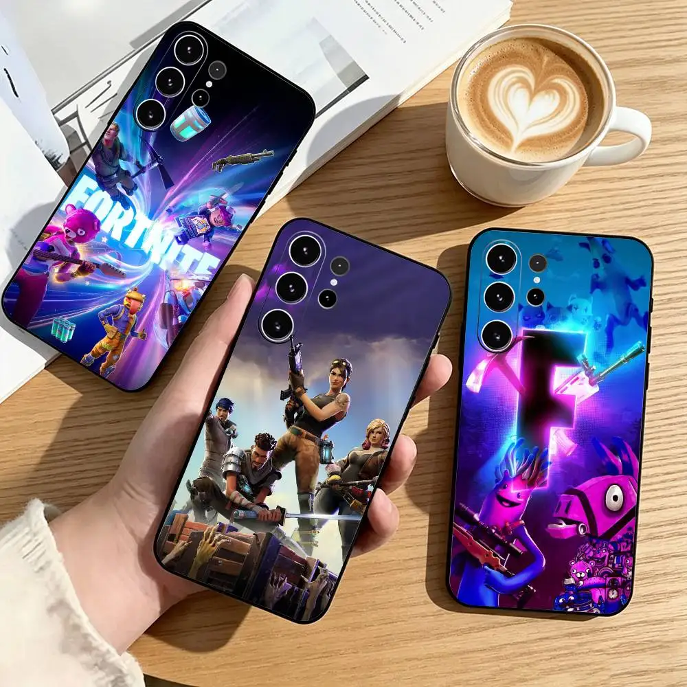 Фото Чехол для телефона Fortnite-S Battle Royale для Samsung S25, S24, S21, S22, S23, S30, Ultra, S20, Plus, Fe, мягкий силиконовый, черный №1