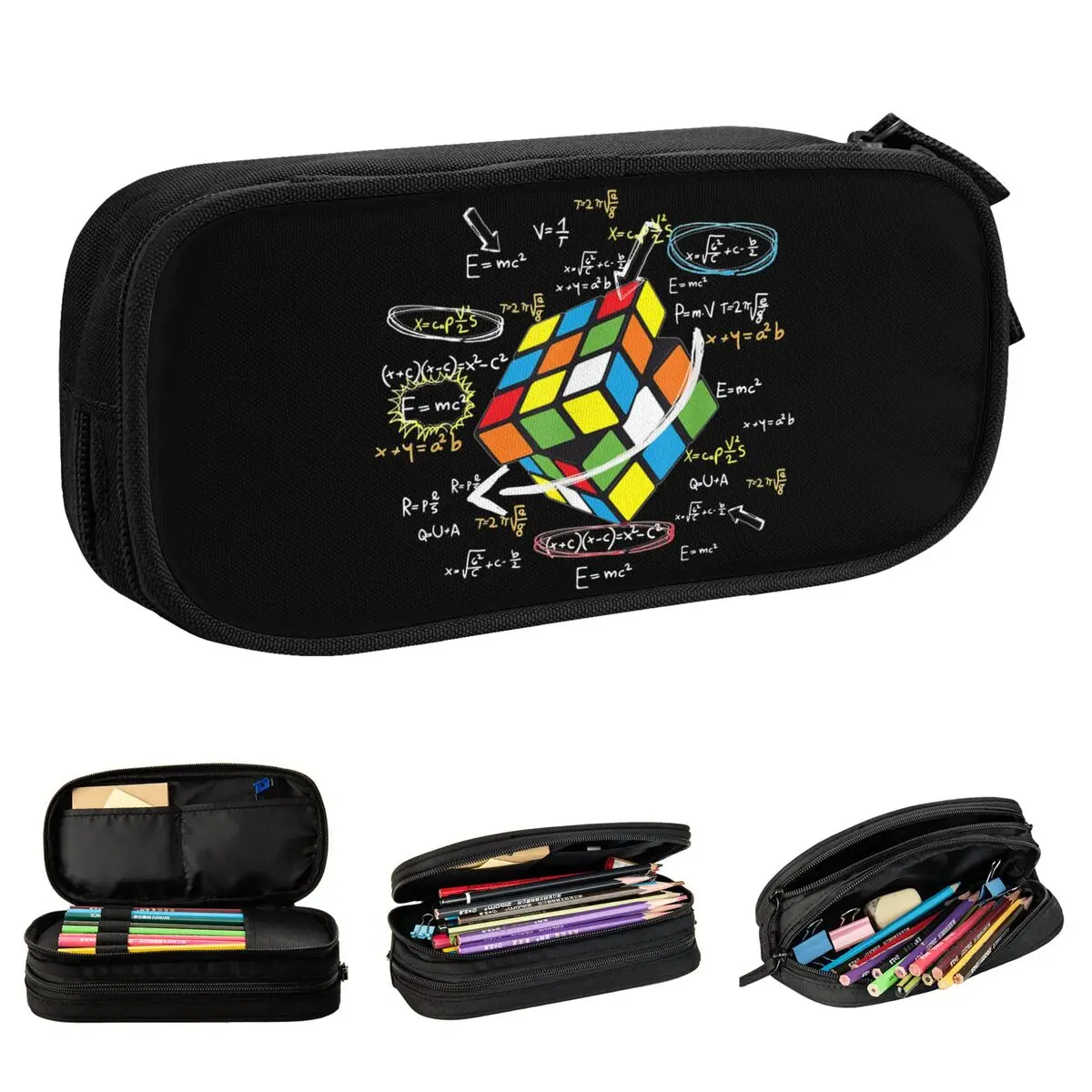 

Fun Math Rubik Rubix Rubics Player Cube Pencil Cases Math Lovers Pencil Pouch Pen Box Kids Large Bag Office Gifts Stationery