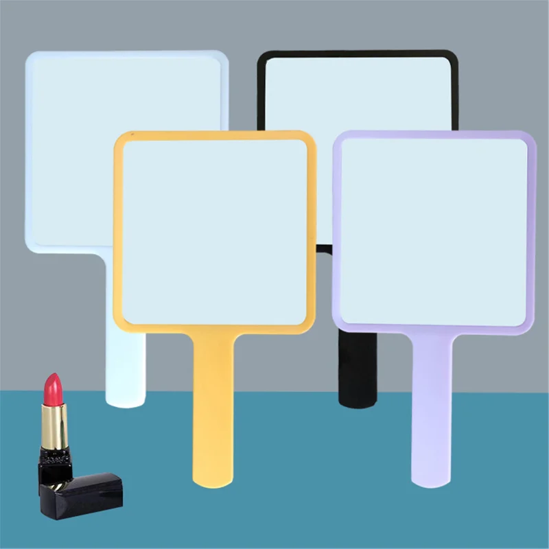 

Handheld Makeup Mirror Square Makeup Vanity Mirror with Handle Hand Mirror Salon Compact Mirrors Cosmetic Mirror for Women