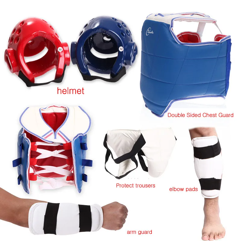

5 Piece Set Taekwondo Competition Protective Suit Adult Children Taekwondo Kit Guard Gear Set Fight Combined Sport Protecter