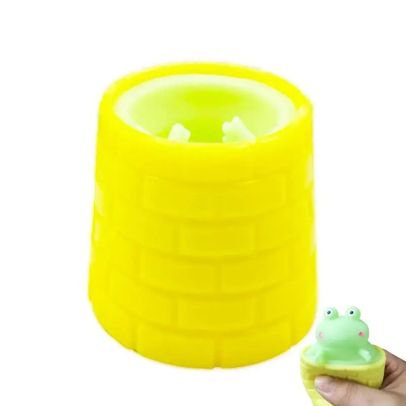

Frog Toys For Kids Portable Evil Frog Sensory Cup Toy Anti Anxiety Frog Cup Squeeze Toys Gifts For Christmas Parties Birthday