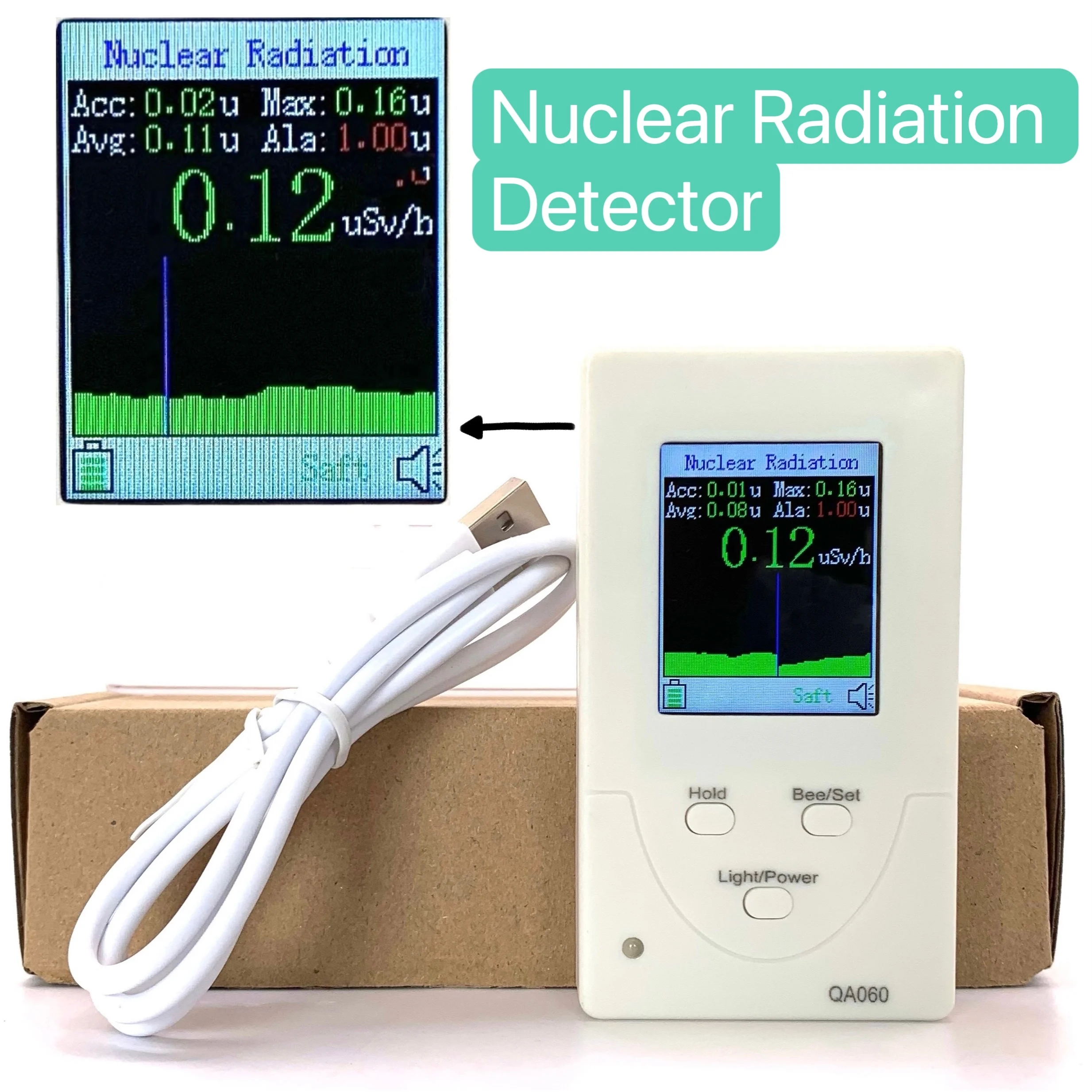 

Radiation Dosimeter Geiger Counter Nuclear Radiation Detector Meter Personal Dosimeter X-ray Beta Gamma Detector