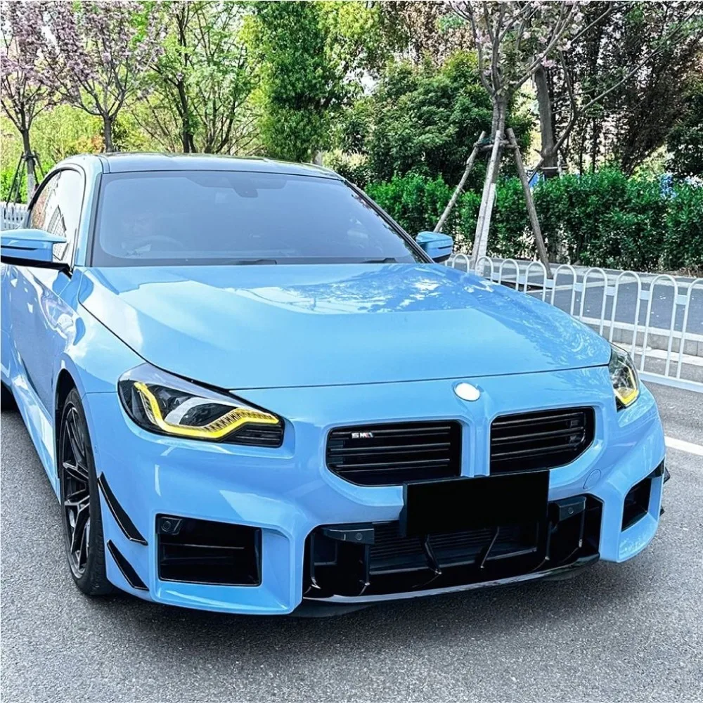 Фото Накладки на воздухозаборники переднего бампера для BMW M2 G87 2023+ из ABS-пластика, стильный дизайн с улучшенным отводом тепла №4