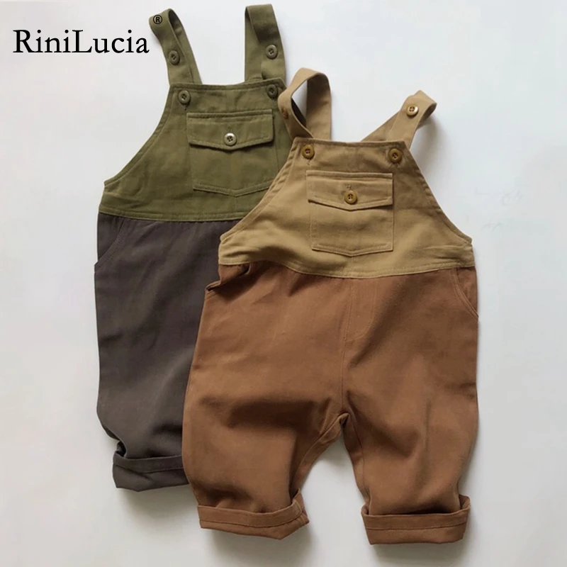 

RiniLucia Girls Casual Sleeveless Solid Jumpsuit Summer Fashion Streetwear Overalls Long Pants Children's Clothing