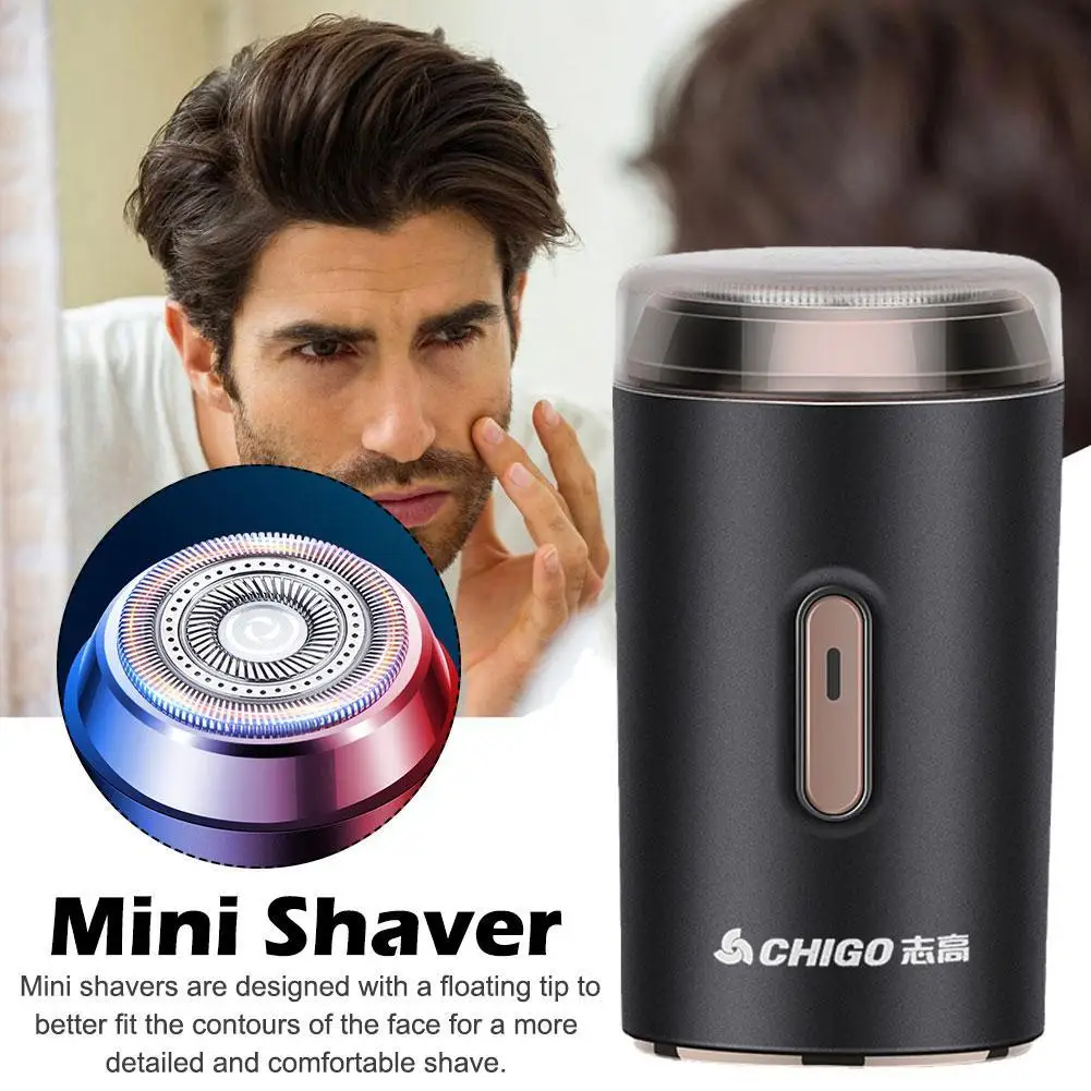

Мини-электробритва для мужчин, водонепроницаемый триммер для влажного и сухого бритья, аккумуляторная портативная карманная бритва, для бороды