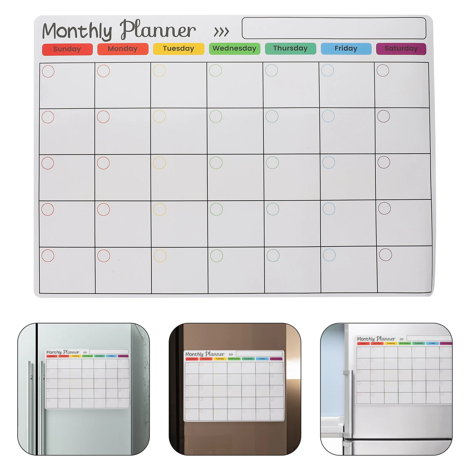 

Fridge Dry Erase Board Magnetic Sticker Calendar Whiteboard Soft Blank Work Planner Planning