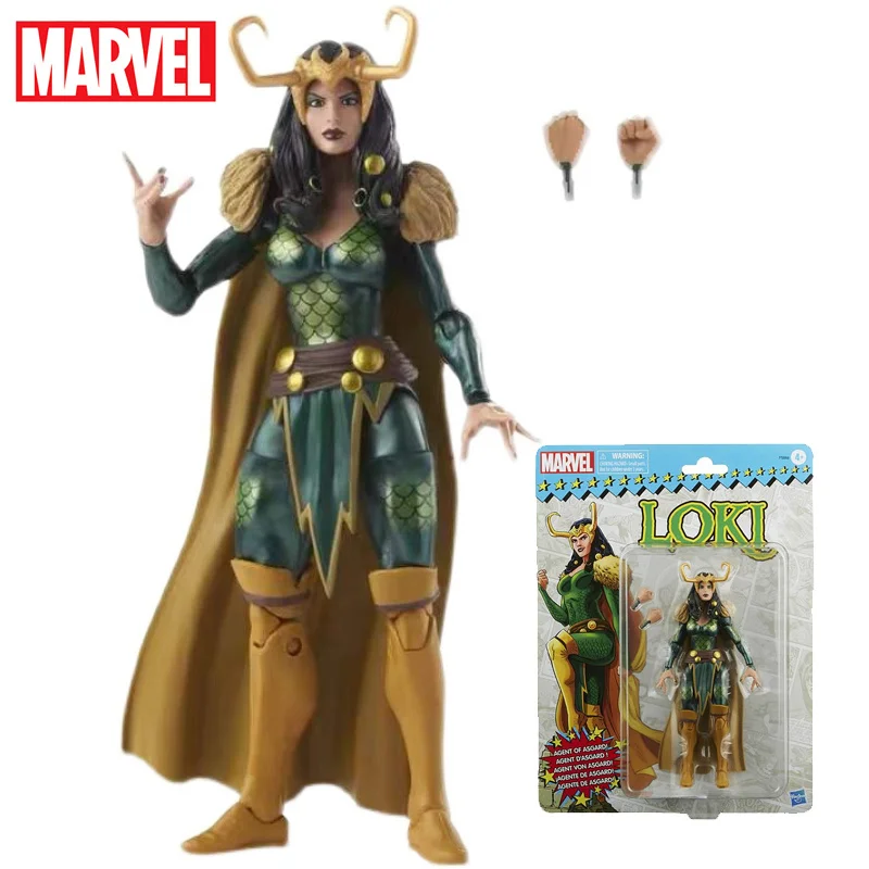 

Hasbro Marvel Legends Series Female Loki Retro Hanging Card Comic Edition 6-inch Joint Rocky Action Figure Toy for Birthday Gift