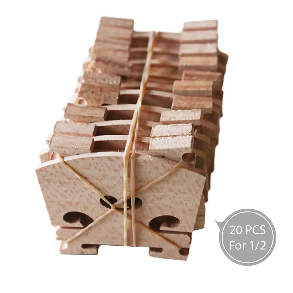 20PCS 4/4 3/4 1/2 1/4 1/8 Size Violin Bridges Maple Wood Fiddle Bridge Strings Acoustic DIY Fiddle Replacment Unfitted Bridges enlarge