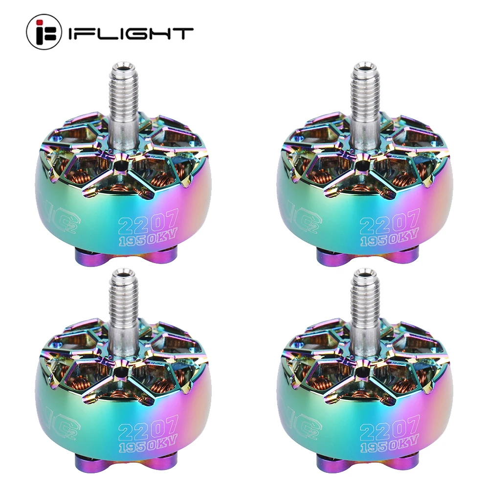 

IFlight XING2 2207 1950kv 3s-6s Green Brushless Motor for DIY FPV Racing Freestyle Drones Replacement Parts
