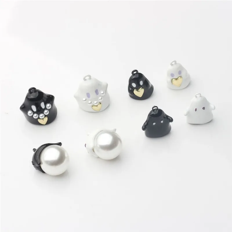 5 шт. новые милые Подвески в виде призраков на Хэллоуин для самостоятельного изготовления сережек ожерелий брелоков