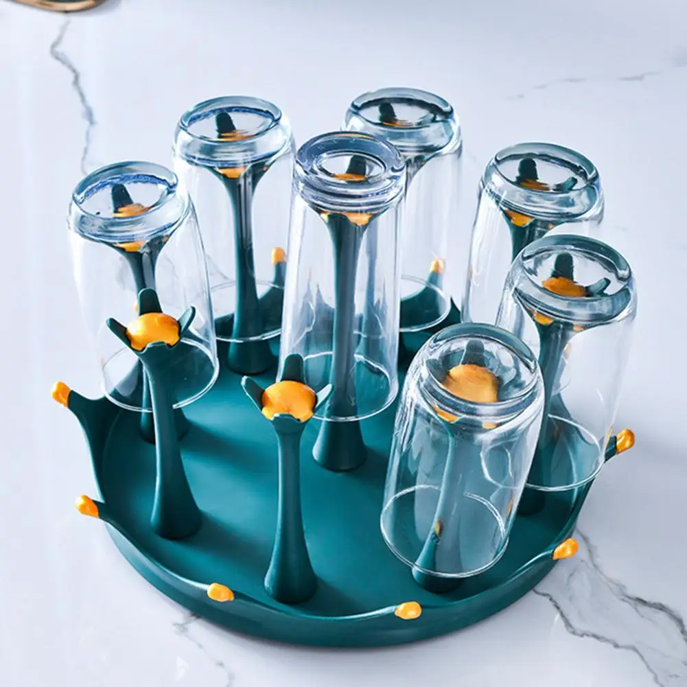 

Baby Bottle Tray Detachable Design BPA Free Water Bottle Holder Drying Rack Space Saving Swivel Cup Rack Kitchen Supplies