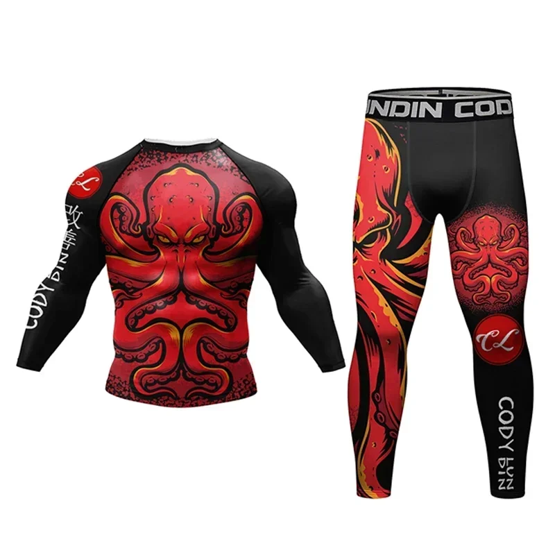 Компрессионная спортивная одежда для фитнеса джиу-джитсу ММА Бандж боксерский