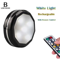portable led cabinet light with remote control adjustable brightness rechargeable indoor lighting for kitchen bedroom lamp
