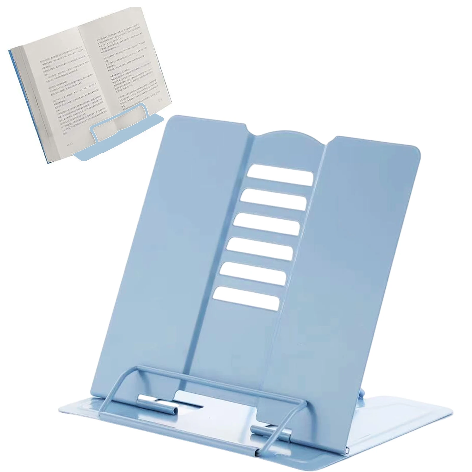 

School Reduce Fatigue Library Book Stand Portable For Reading Sheet Music Adjustable Angle Document Metal Home Office Magazine