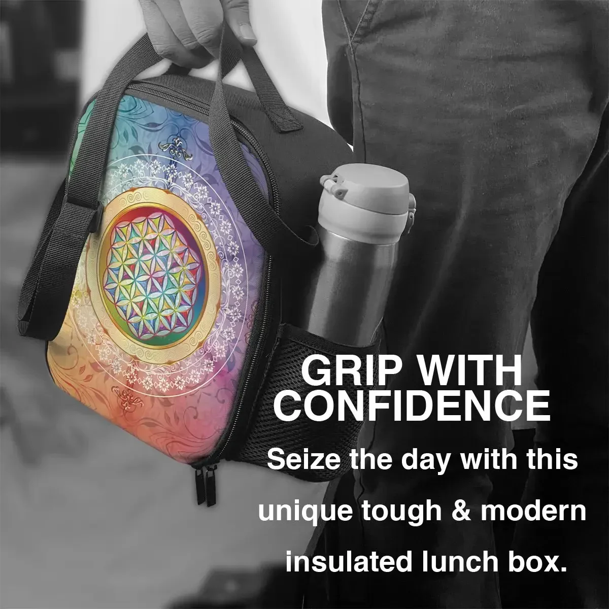 Изолированные ланч-пакеты с романтическим цветочным рисунком для Священного