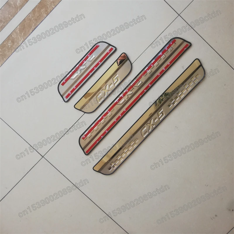 

Внешняя Накладка на порог двери из нержавеющей стали, автомобильный Стайлинг, подходит для Mazda крышка для двери автомобиля CX5 KF 2017 2018 2019