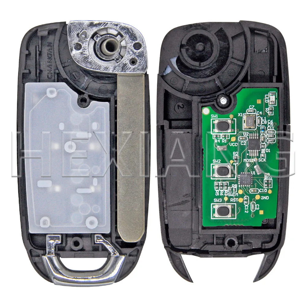 DR оригинальный 3-кнопочный 433 МГц зеленый PCB флип-брелок с дистанционным