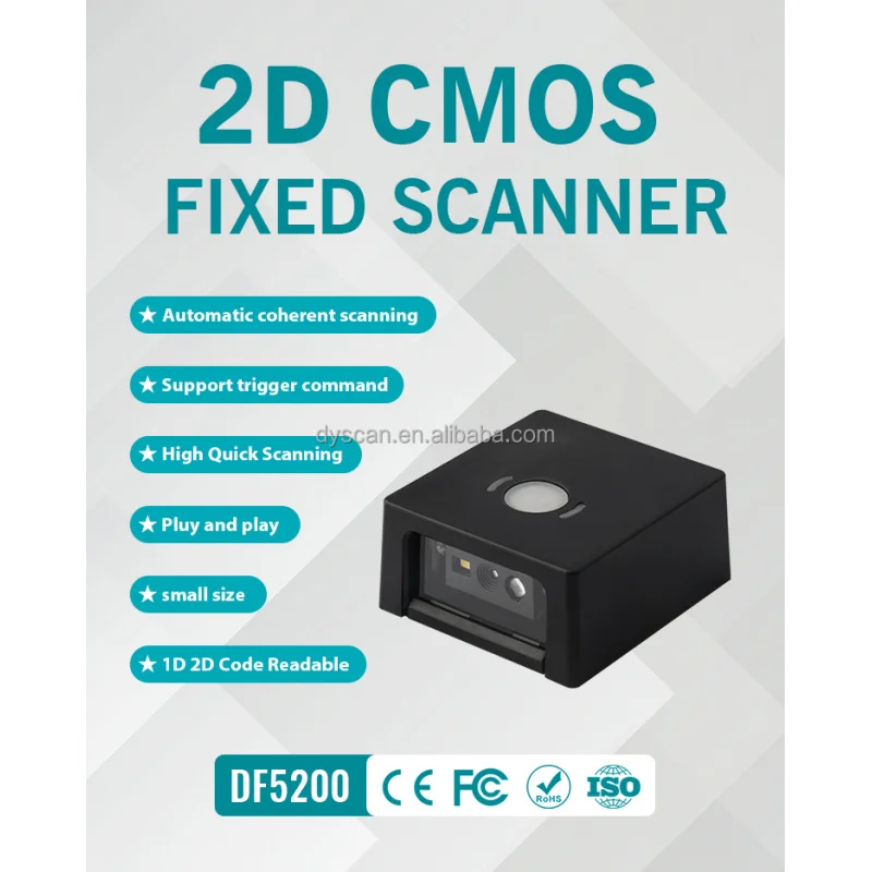 Настольный сканер штрих-кода USB RS232 с фиксированным креплением высокой плотности