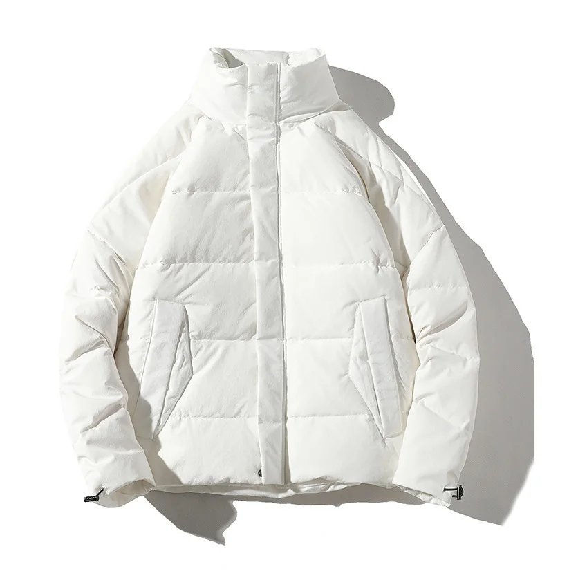 Winter Coat 2022 Men's Fashion Letter Embroidered Stand Collar Jackets Outdoor Sports Loose Warm Cotton Jacket for Men