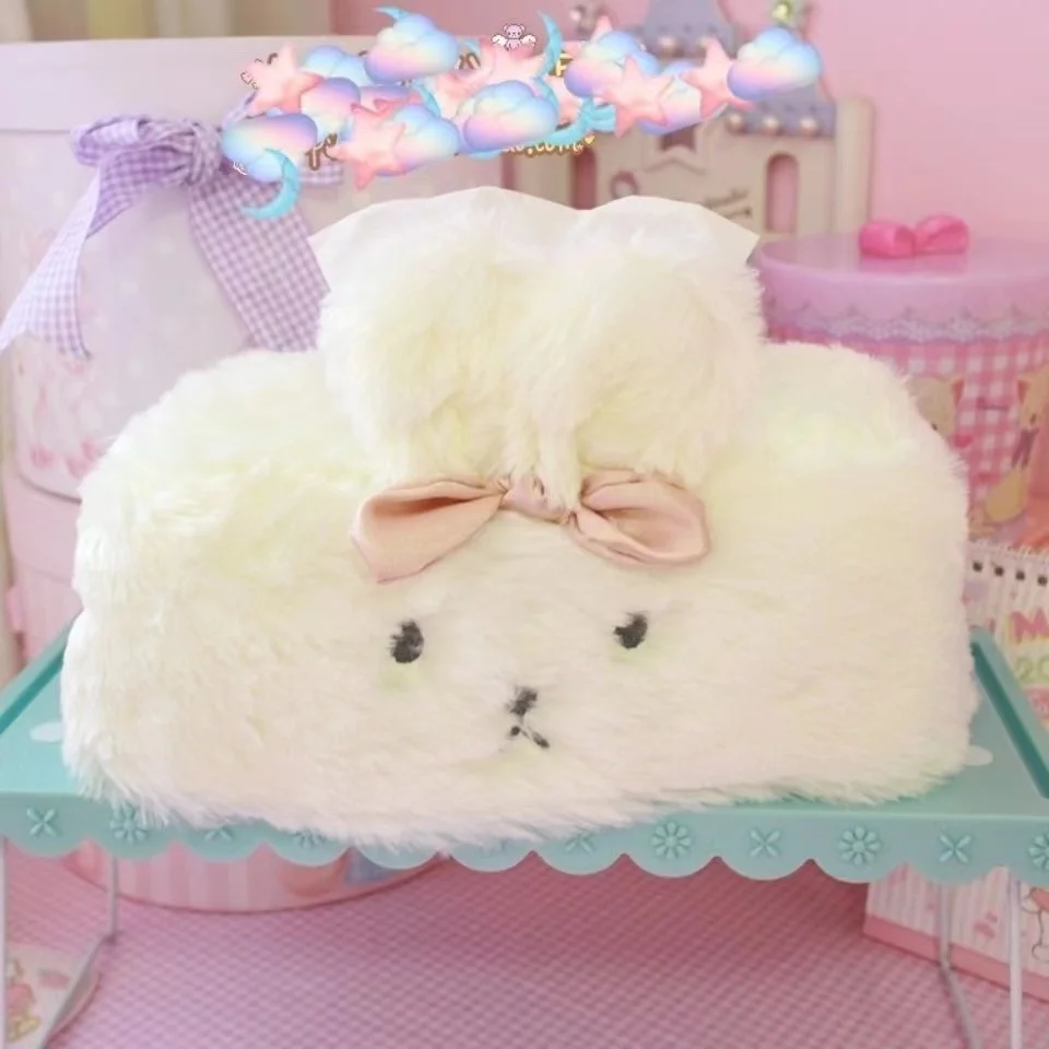 

Розовый плюшевый кролик чехол для салфеток