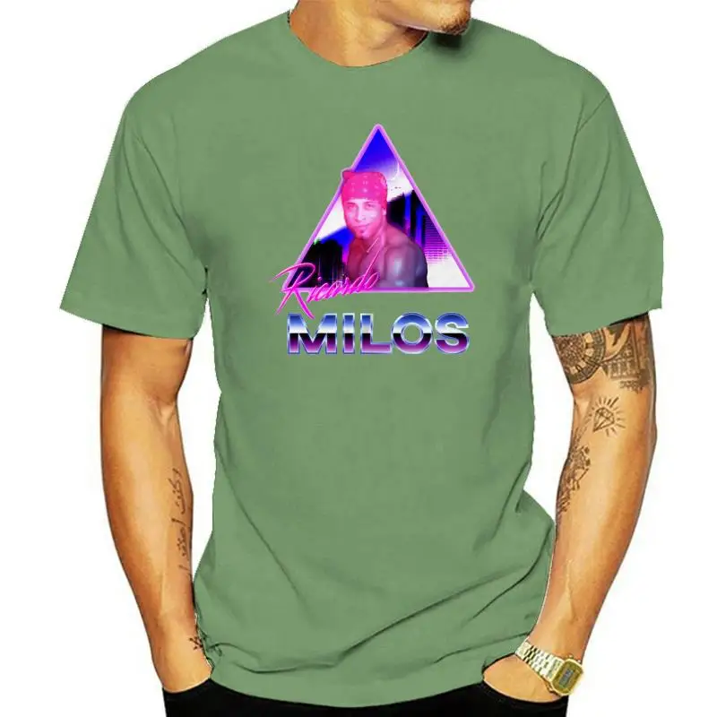 

Camiseta de estética ricardo milos, camisa con estampado de ricardo Milos 80