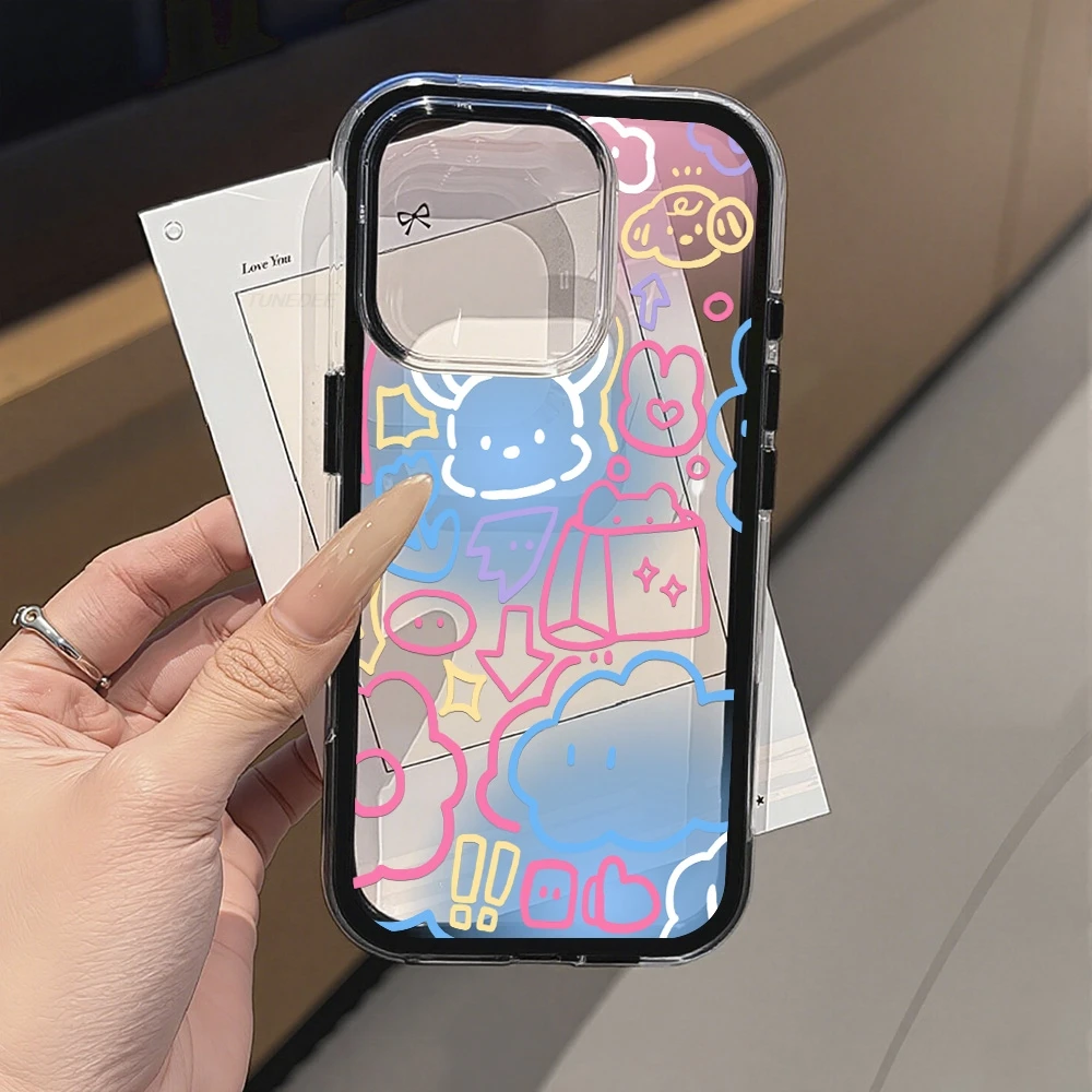 Фото Милый красочный чехол с животными для Samsung S25 S26 S24 S23 S22 Ultra Plus A57 A37 A07 A17 A56 A36 A26 A16 A06 A05, прозрачная накладка №2