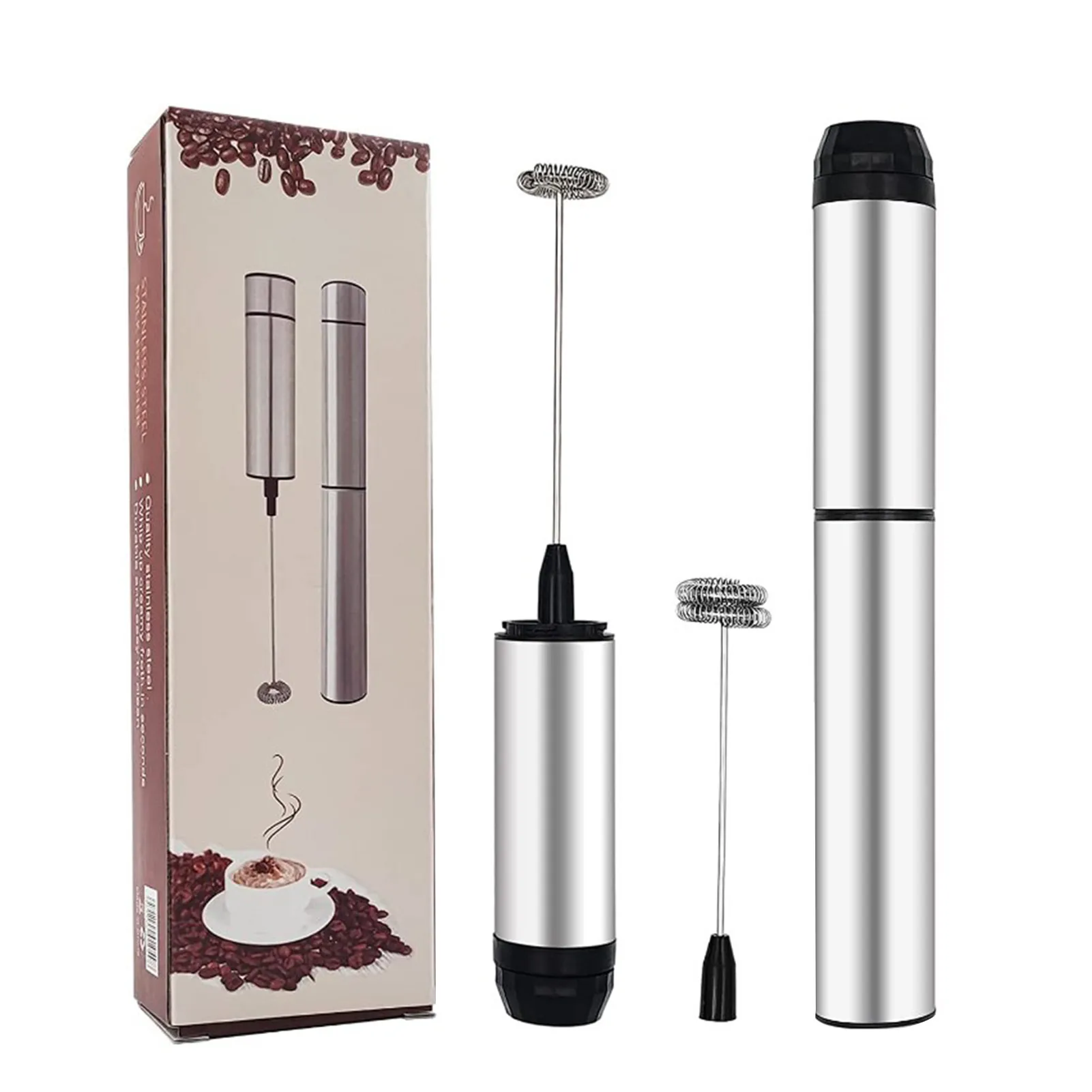 

Stainless Steel Milk Frother Stainless Steel Drink Mixer Electric Foam Maker With Powerful Motor Easy To Clean Multifunctional