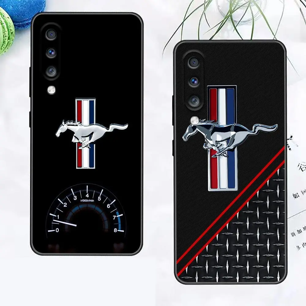 

Luxury Sport Car M-Mustang Car Case For Samsung A90 A80 A70 A70S A60 A50 A40 A30 A30S A20S A20E A10 A10E A9 A8 Silicone Cover