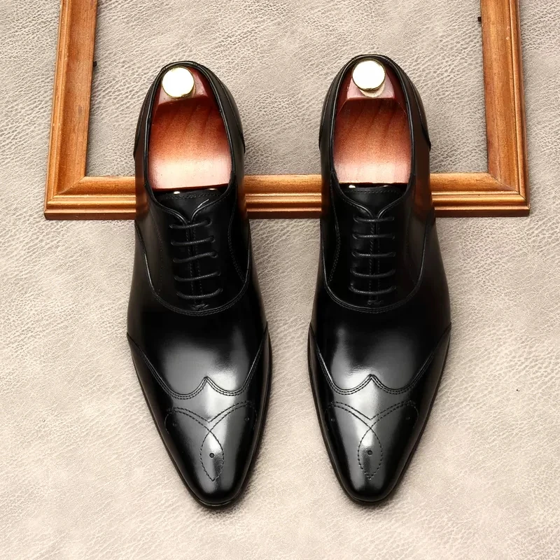 Summer Fashion Men Oxford Leather Dress 
