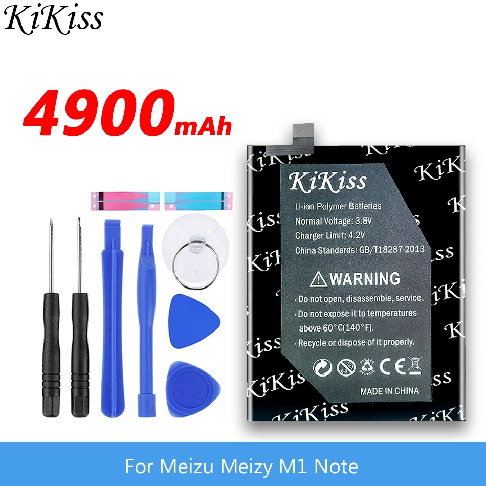

for Mei zu High Capacity 4900mAh BT42 Battery for Meizu Meizy M1 Note + Free Tools