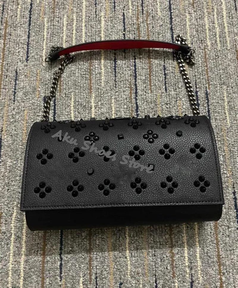 Реальное изображение женский клатч с бриллиантовыми заклепками банкетная сумка