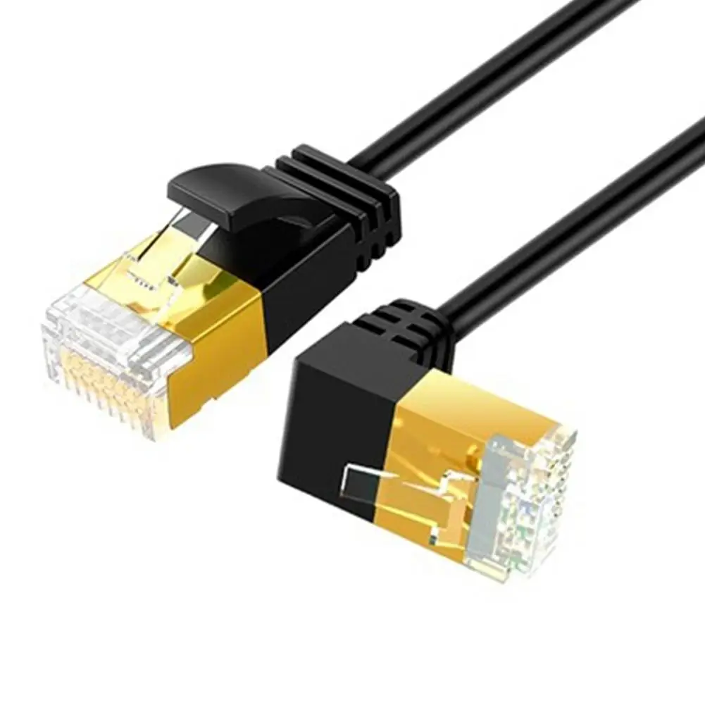 

Ethernet Thin Cable RJ45 Cat7 Ultra Slim Cable UTP RJ45 Network Cable For Cat7 Compatible Patch Cord 90 Degree Right Angle