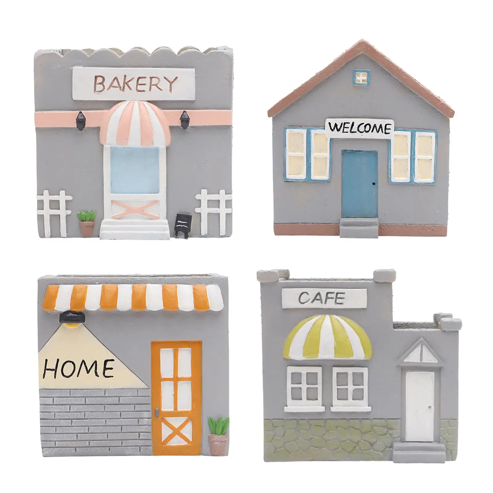 

3D Средиземноморский дом, скульптура, цветочный горшок, горшок для растений, искусство